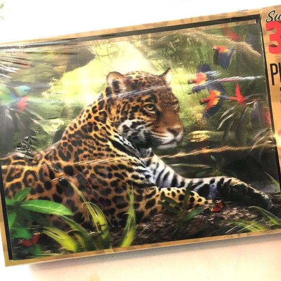 Lenticular 3D Leopard 500 pc Puzzle  NWT - Picture 2 of 11